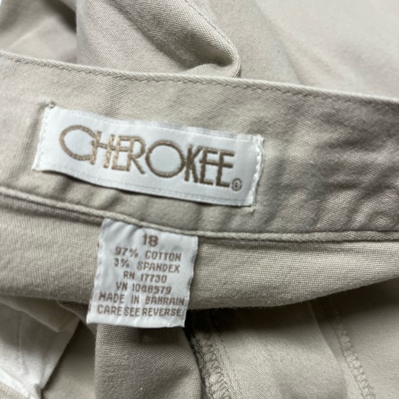 Cherokee long skirt pockets beige Cotton Women’s XL Vintage Fitted Maxi w/Slit - Picture 4 of 9